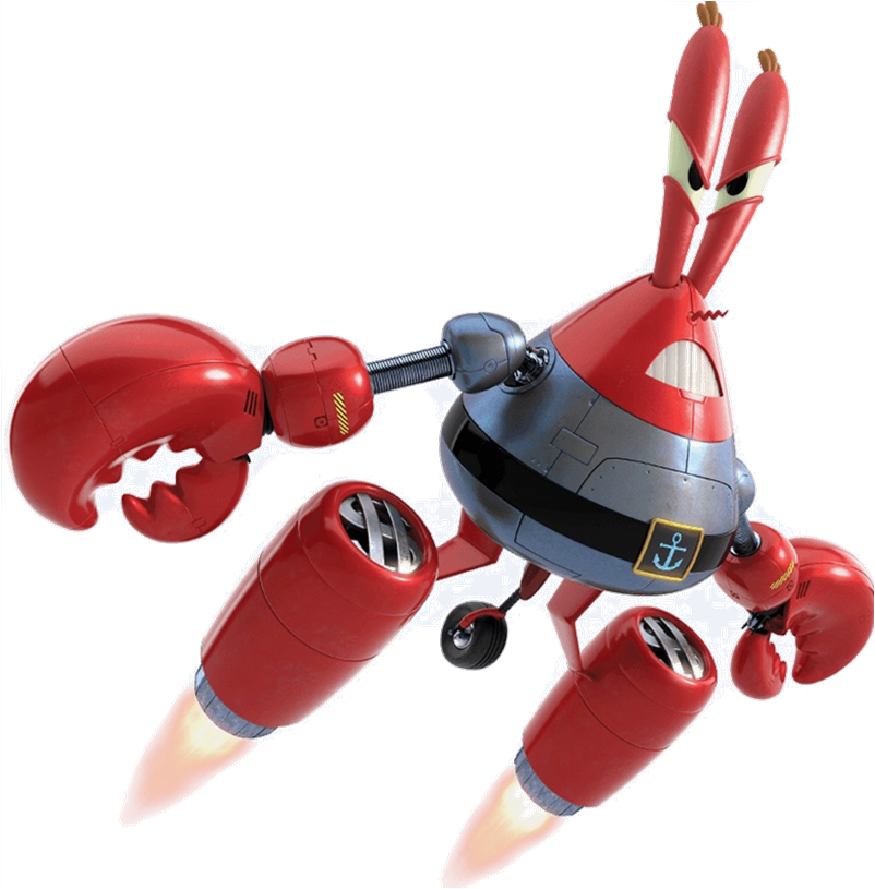 Robot Mr Krabs Flying