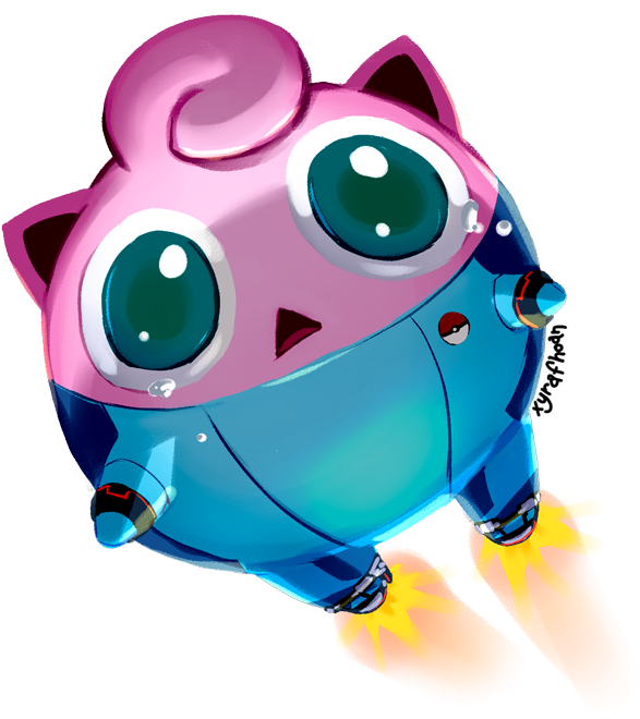 Robotic Jigglypuff Illustration