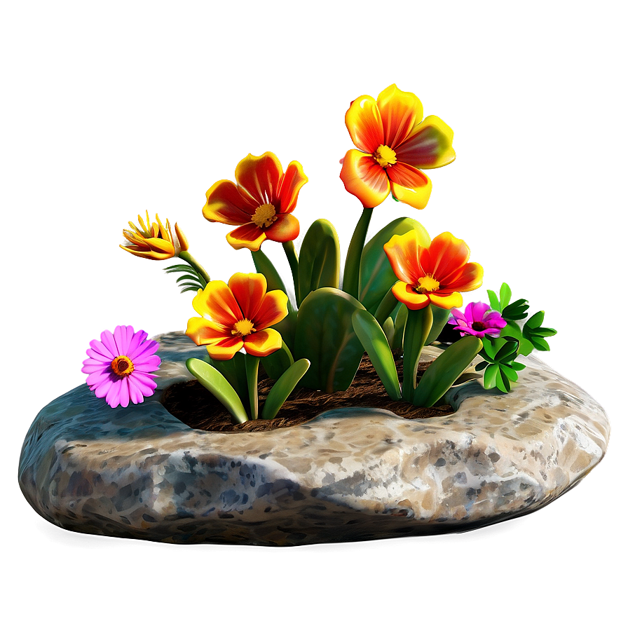 Rock Flower Bed Png Ifp65