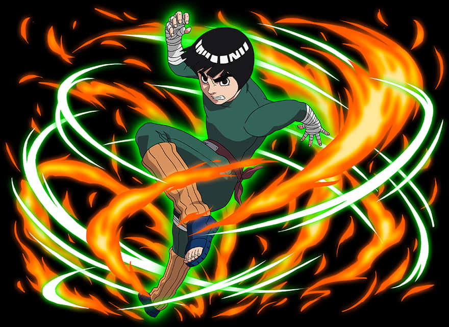 Rock Lee Fire Aura