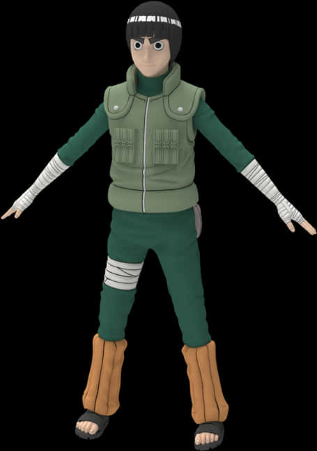 Rock Lee Naruto Character Render