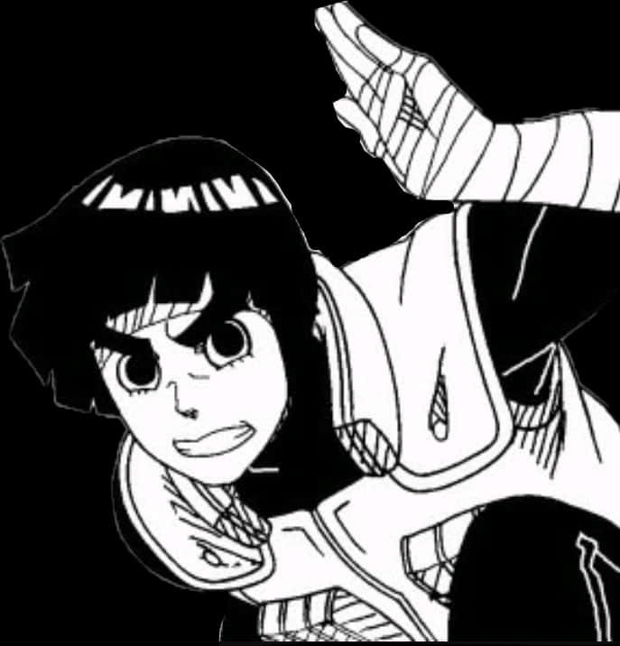 Rock Lee Readyfor Action