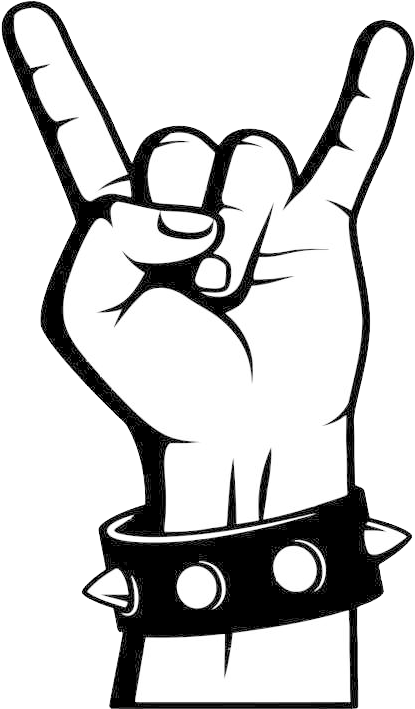 Rock On Hand Sign_ Vector Art