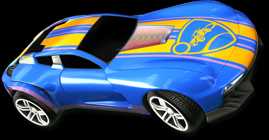 Rocket League Blue Car Design