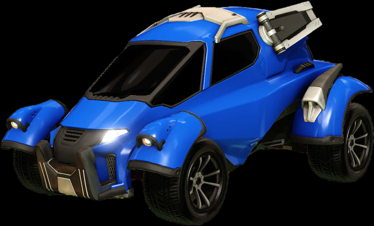 Rocket League Blue Car Render