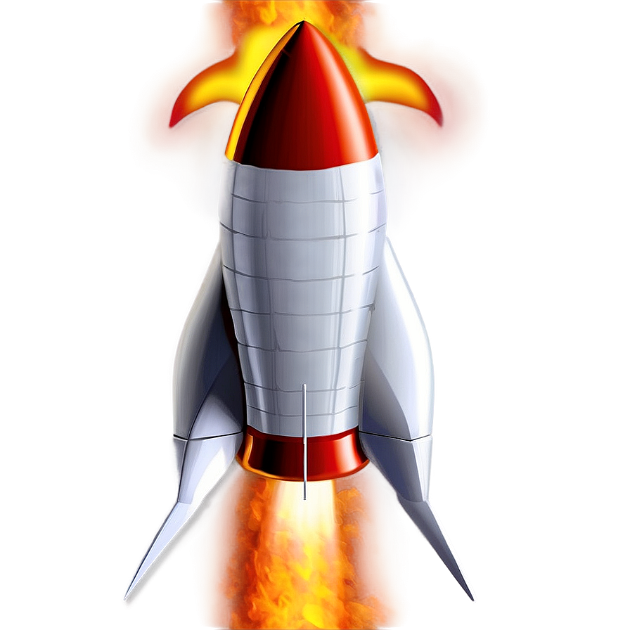 Rocketship With Flames Png Nrb52