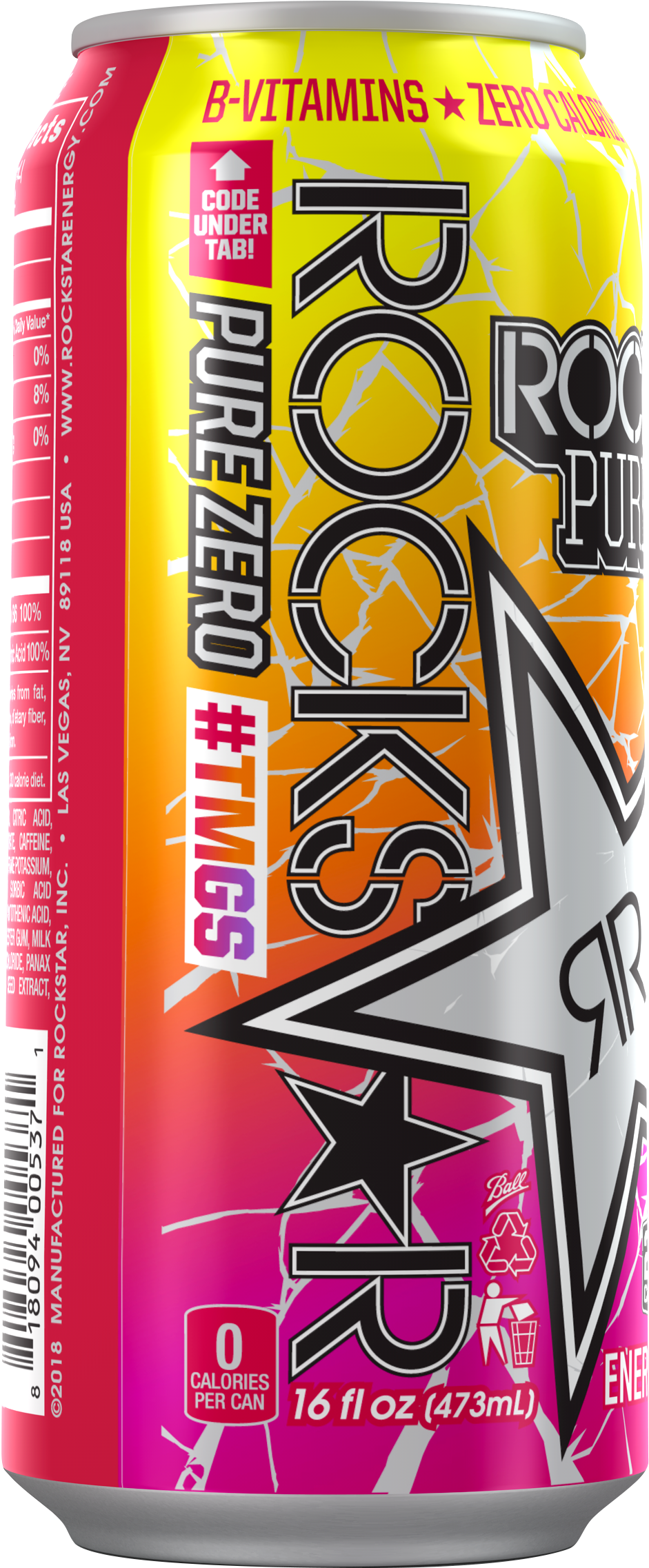 Rockstar Pure Zero Energy Drink Can