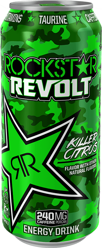 Rockstar Revolt Killer Citrus Energy Drink Can