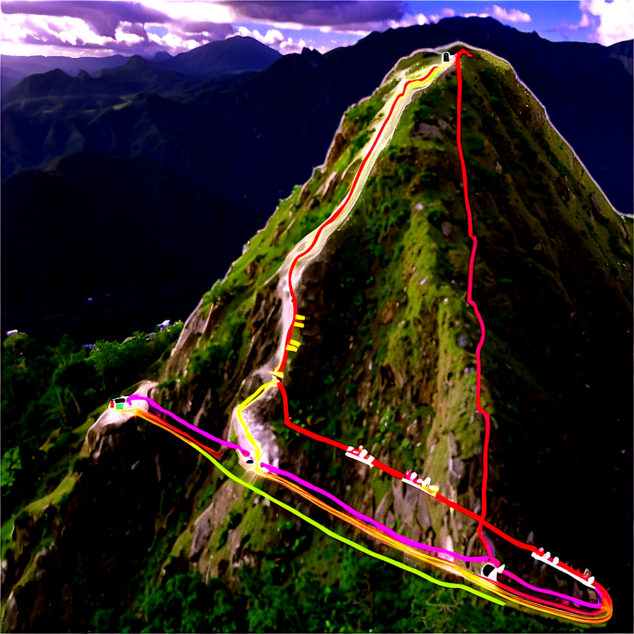 Rocky Hill Climbing Route Png 50