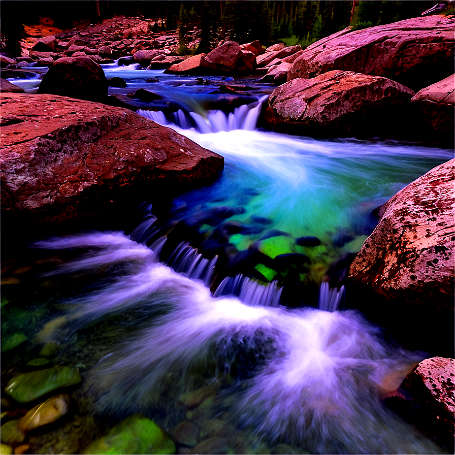 Rocky Mountain Stream Landscape Png Gap