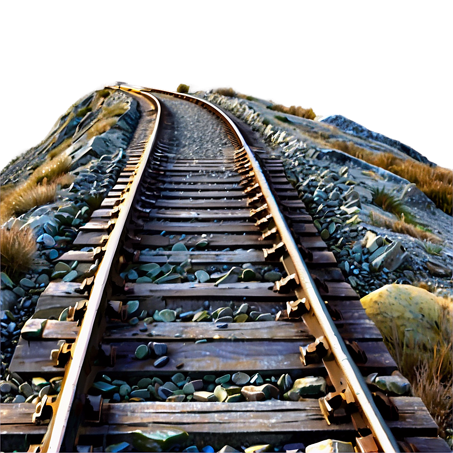 Rocky Terrain Railroad Tracks Png Tyb52