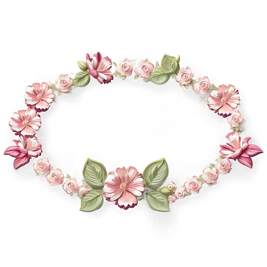 Rolled Flower Frame Embellishment Png Inc