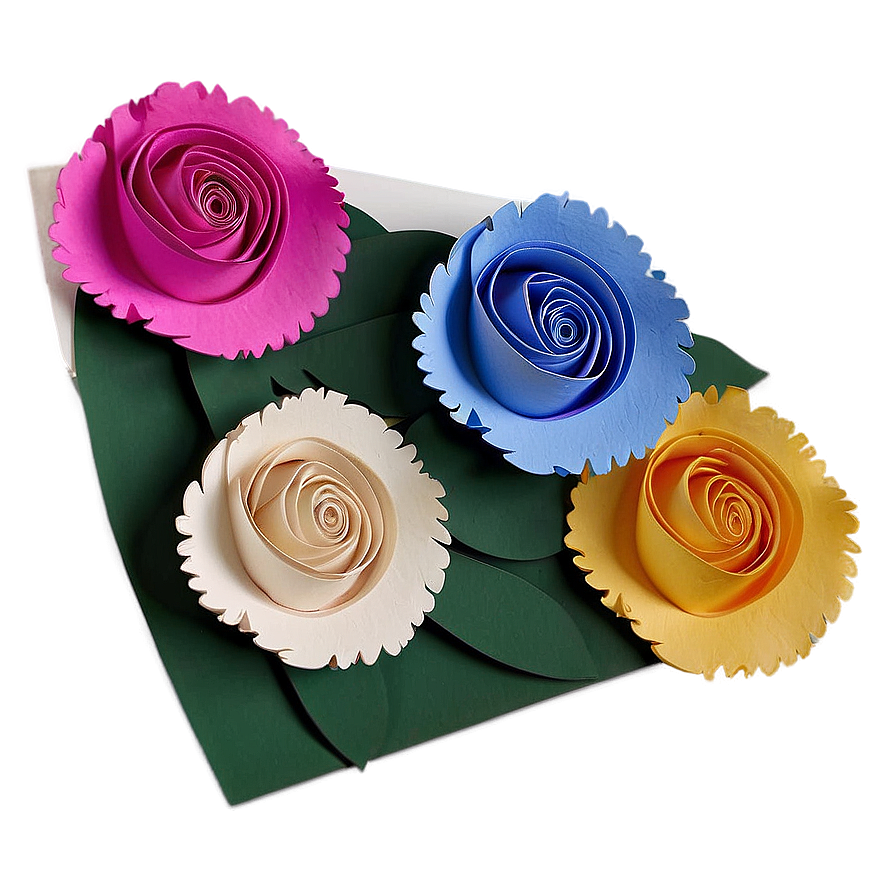 Rolled Flower Greeting Card Accent Png 06282024