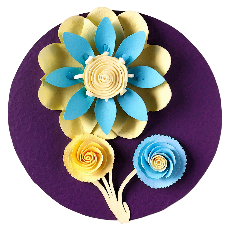 Rolled Flower Greeting Card Accent Png 88