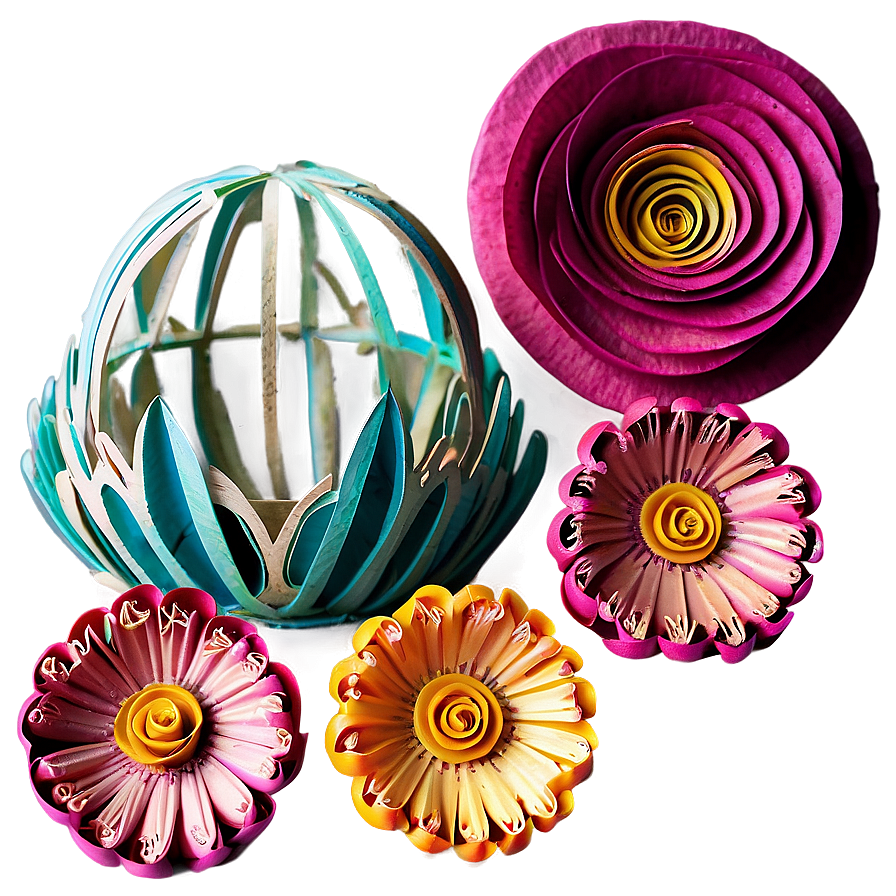 Rolled Flower Wedding Decor Png Aju36