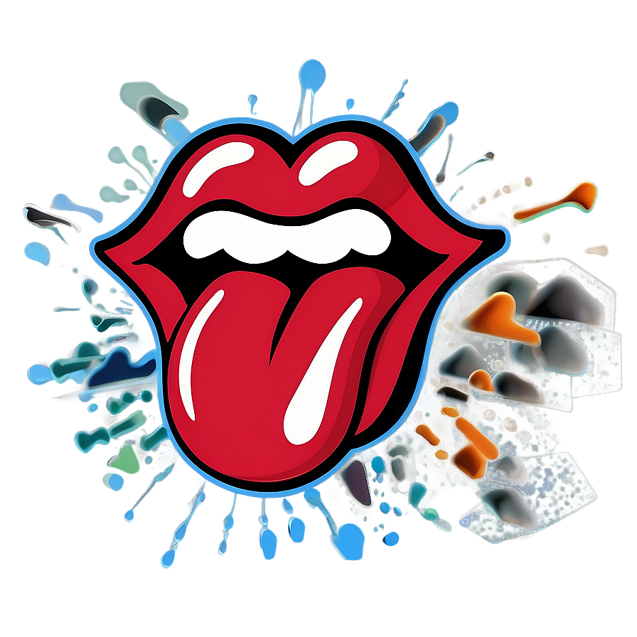 Rolling Stones Tongue Graffiti Style Png Sha2