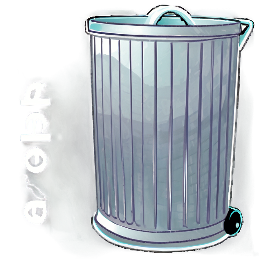 Rolling Trash Bin Outline Png 05252024