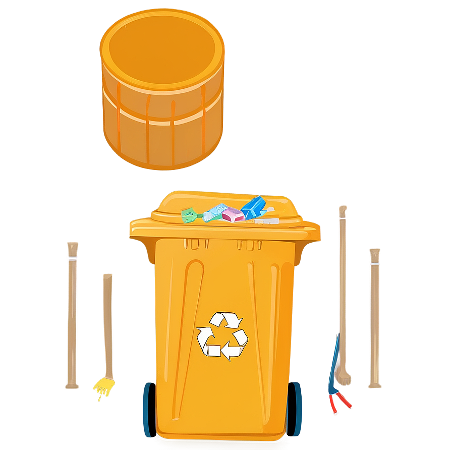 Rolling Trash Bin Outline Png Sdl62