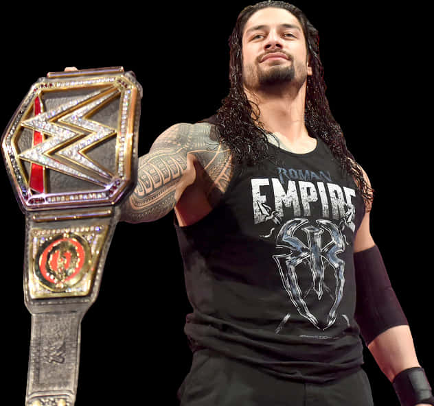 Roman Reigns W W E Champion Pose