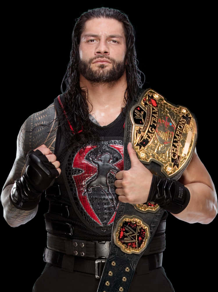 Roman Reignswith Championship Belt