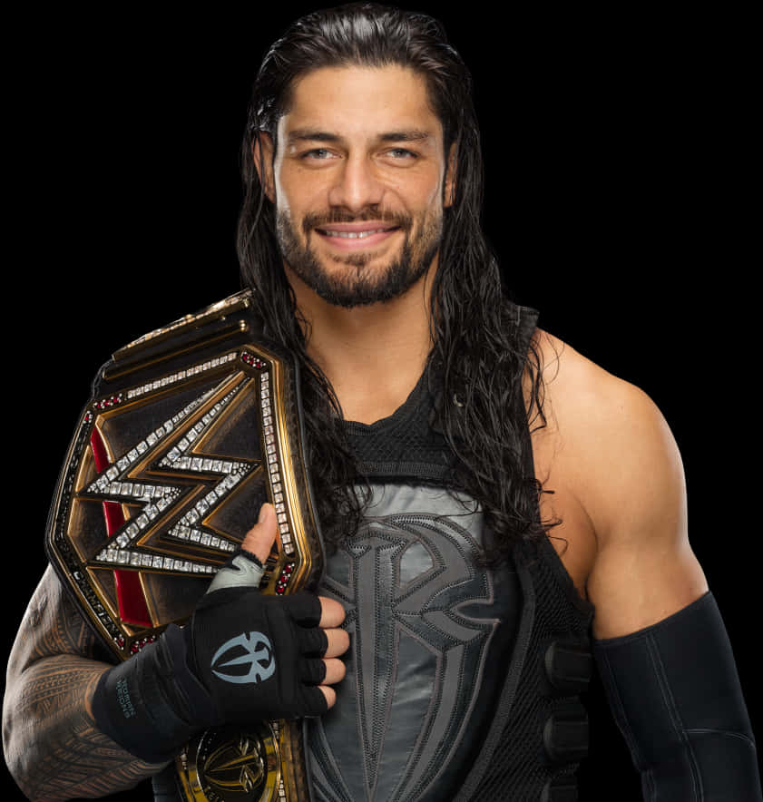 Roman Reignswith Championship Belt