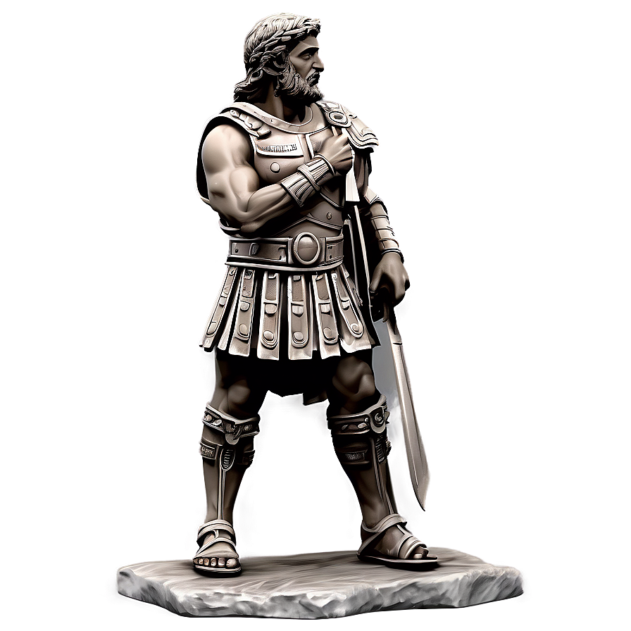 Roman Warrior Sculpture Png 90