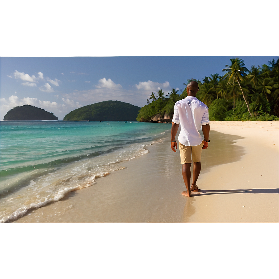 Romantic Beach Walk Png 06132024