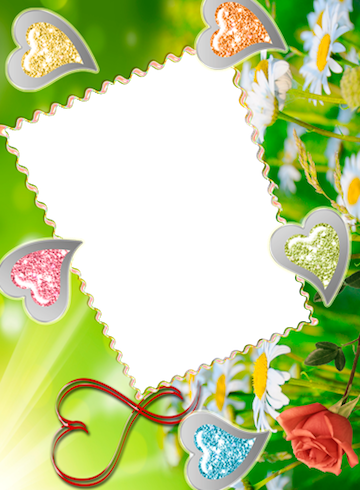 Romantic Floral Love Frame