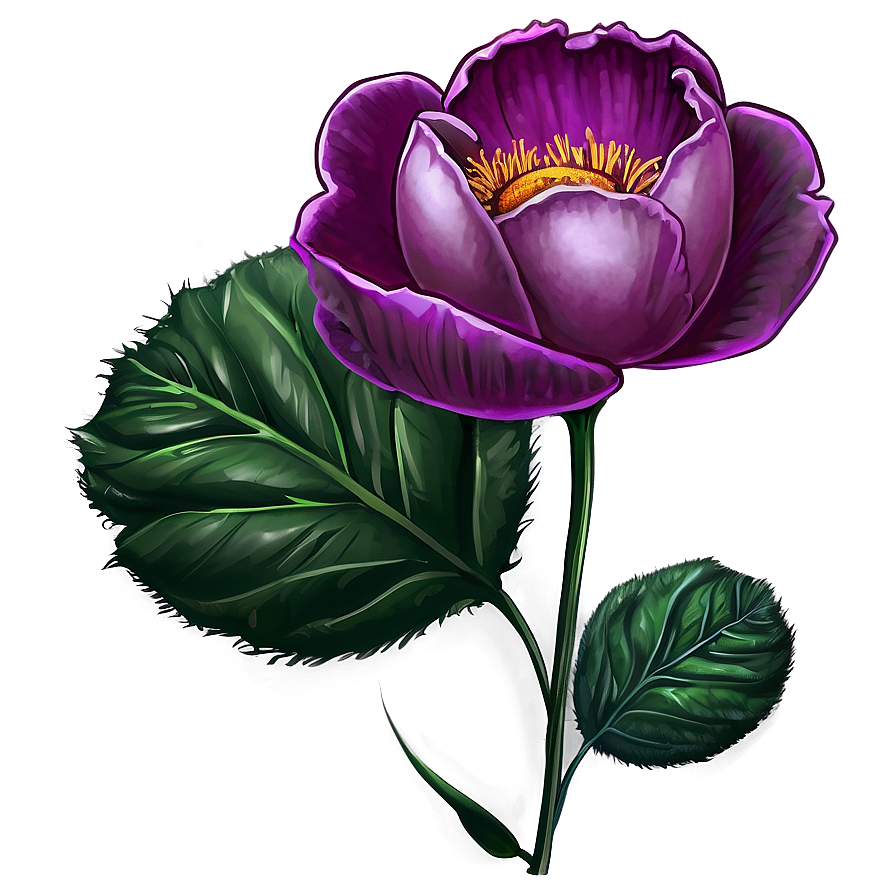 Romantic Flower Sketch Png Swn