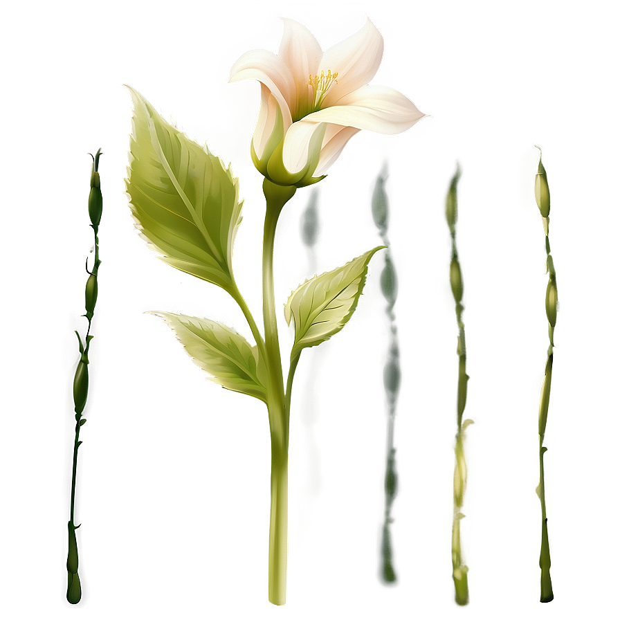 Romantic Flower Stem Png 06132024