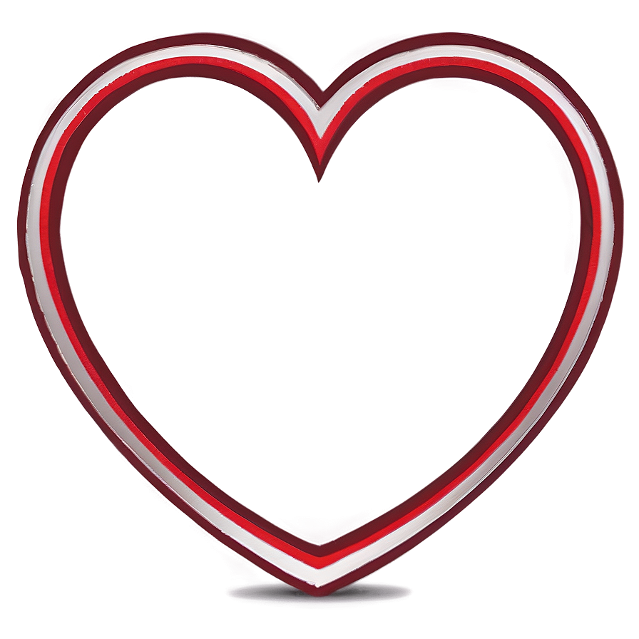 Romantic Heart Outline Png Bea