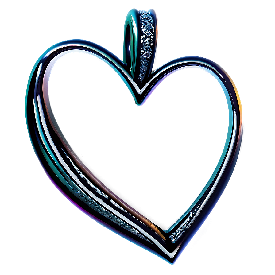 Romantic Heart Outline Png Pel