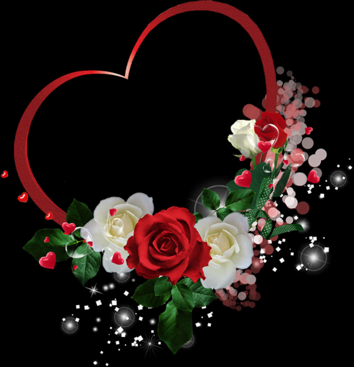 Romantic Heartand Roses Graphic