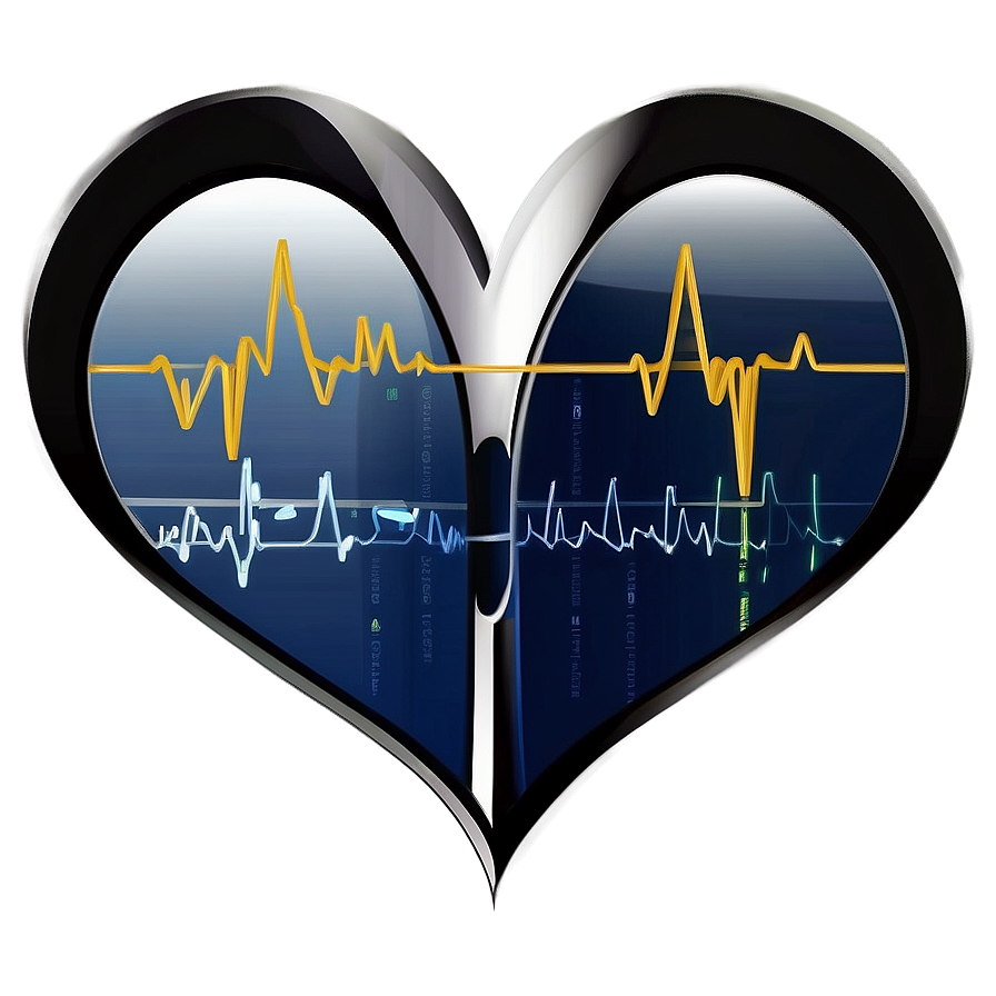 Romantic Heartbeat Illustration Png 06112024