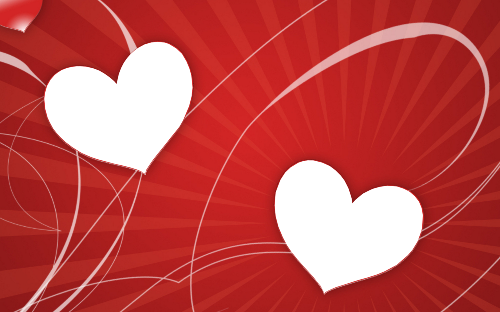 Romantic Hearts Red Background