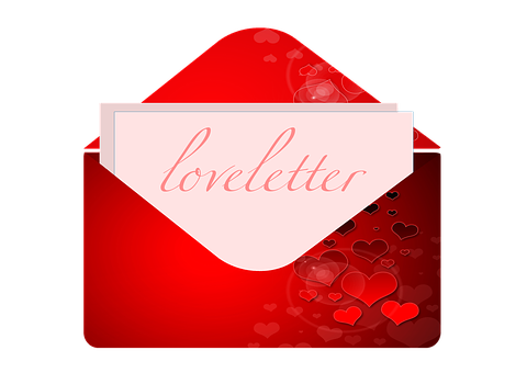 Romantic Love Letter Envelope