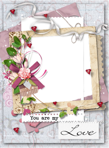 Romantic Love Photo Frame Template