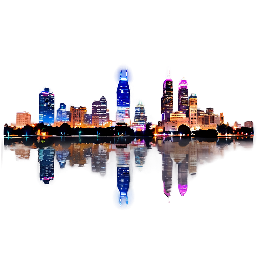 Romantic Philadelphia Skyline At Night Png Ccu75