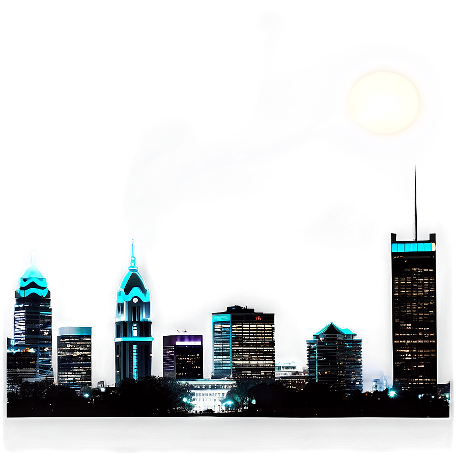 Romantic Philadelphia Skyline At Night Png Gac