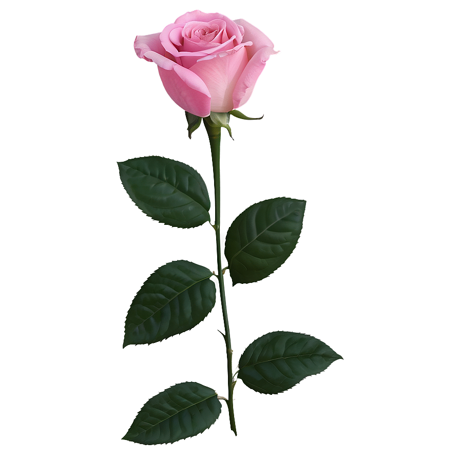 Romantic Pink Rose Png 05242024