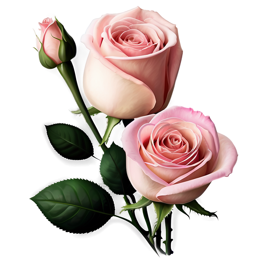 Romantic Pink Roses Bouquet Png 68