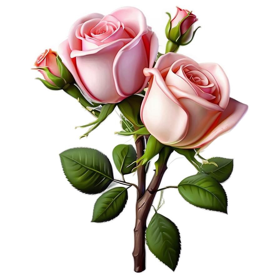 Romantic Pink Roses Bouquet Png 82