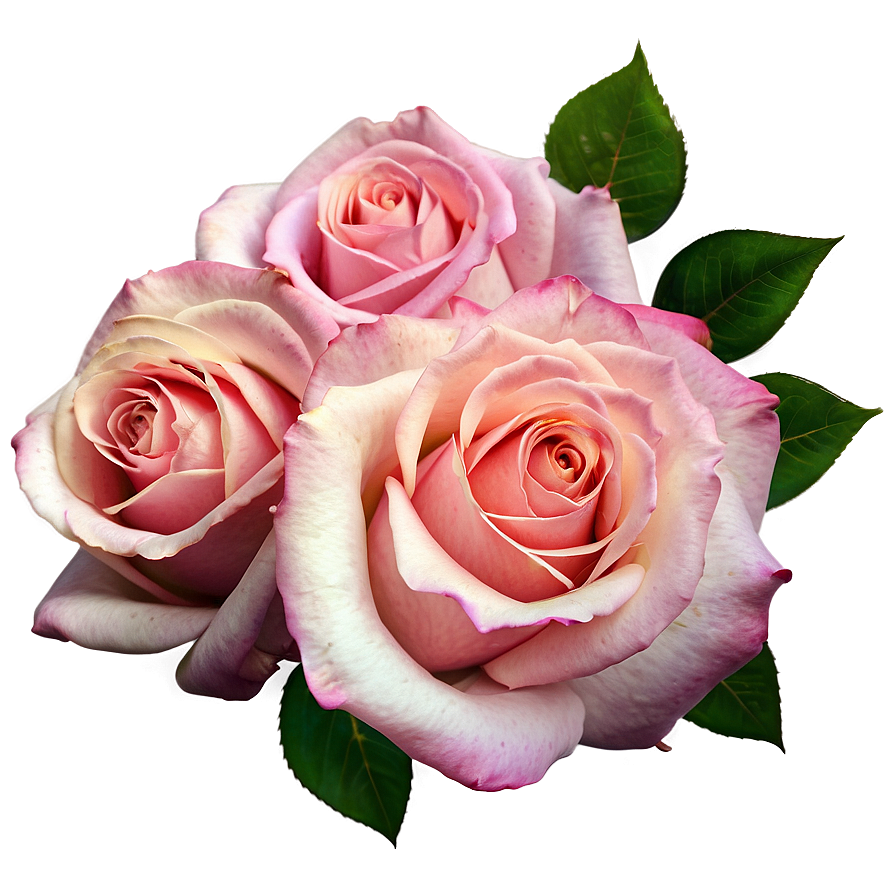 Romantic Pink Roses Bouquet Png Ywn35