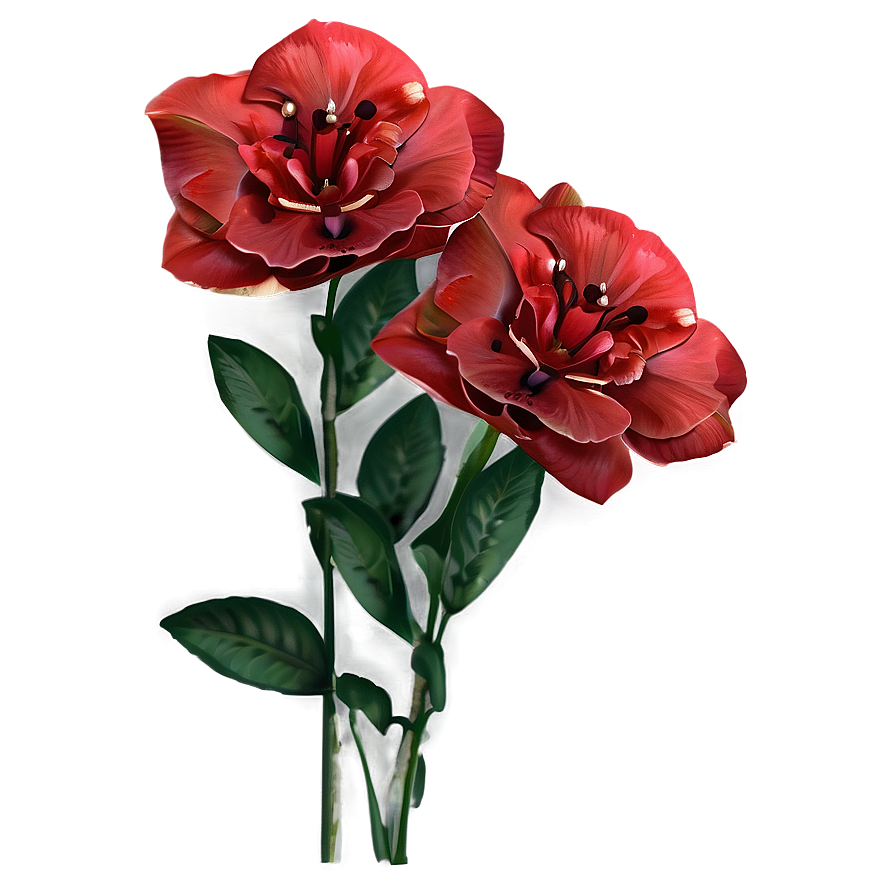 Romantic Red Flowers Png 06122024