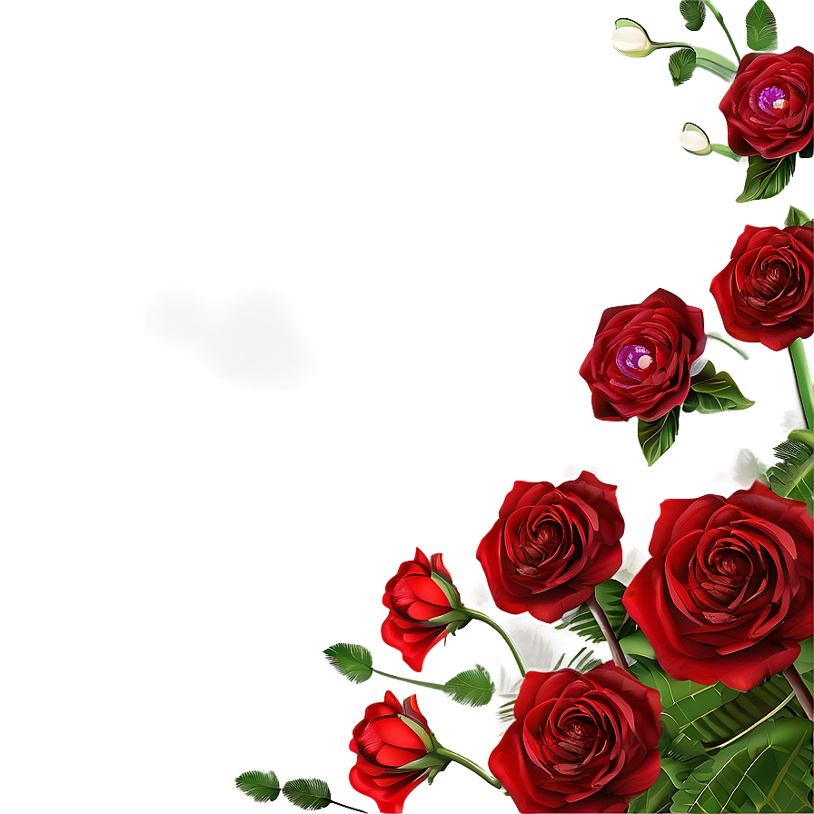 Romantic Red Flowers Png Sfu