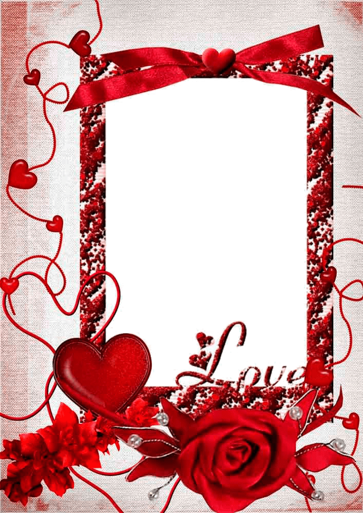 Romantic Red Love Photo Frame