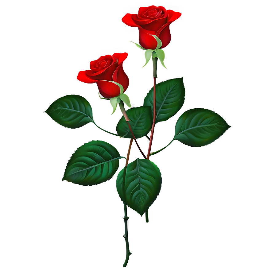 Romantic Red Rose Png Drf