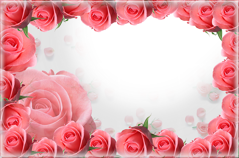 Romantic Rose Heart Frame