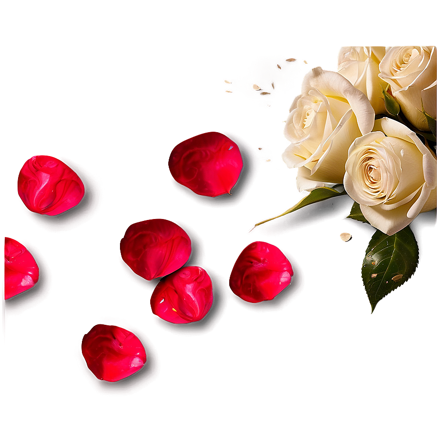 Romantic Rose Petals Png Bjr