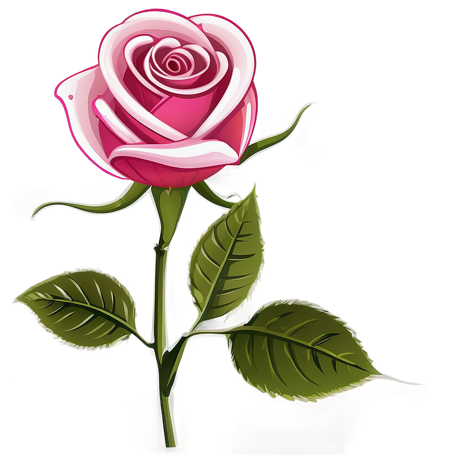 Romantic Rose Vector Drawing Png Glf92